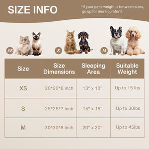 MEWOOFUN Donut Cat Bed – Fluffy Washable Round Pet Bed for Indoor Cats & Small Dogs, Non-Slip Calming Nest, Light Brown